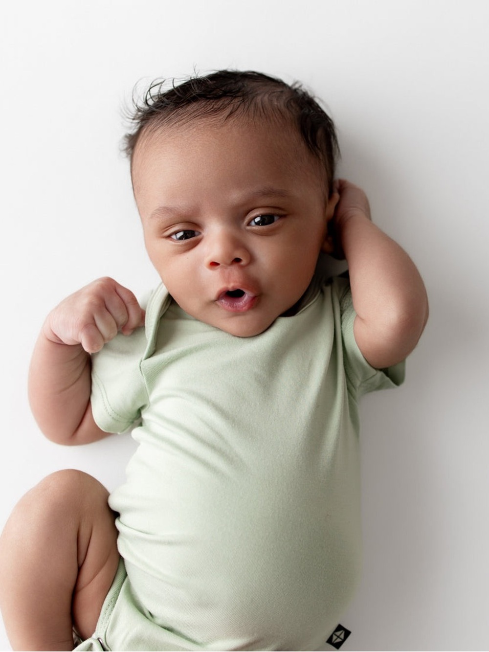 Kyte BABY Mint Short-Sleeve One-Piece Bodysuit